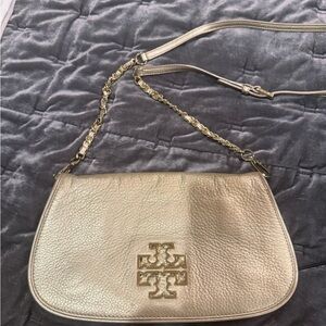 Tory Burch Metallic Gold Crossbody Bag
